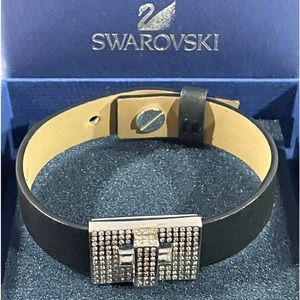 Swarovski Crystal Leather Buckle Bracelet